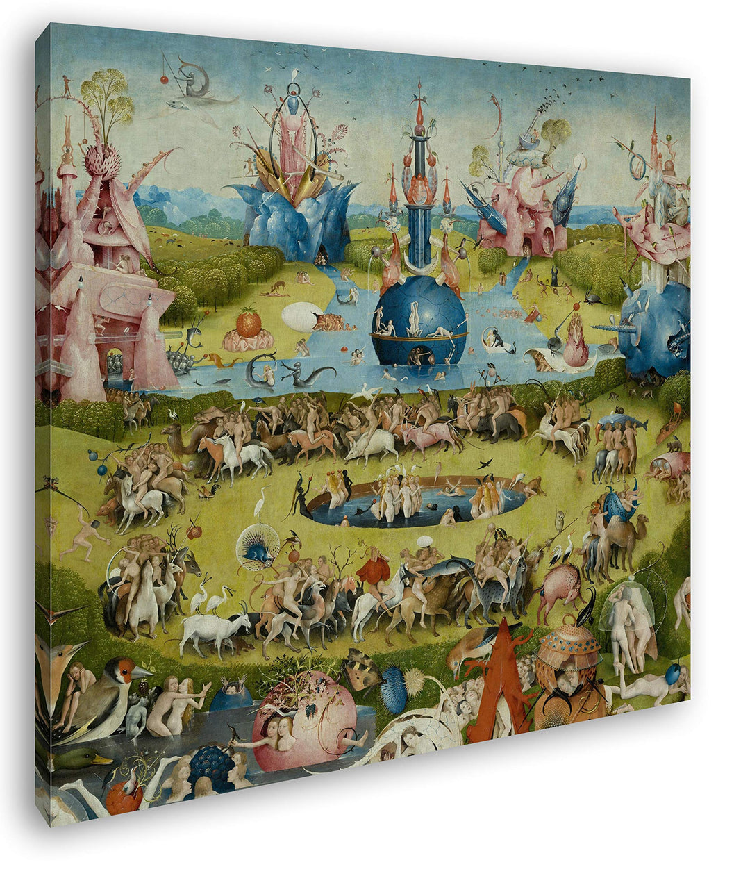 deyoli Garten der Irdischen Gelüste Format: 70x70 als Leinwandbild, Motiv fertig gerahmt auf Echthol