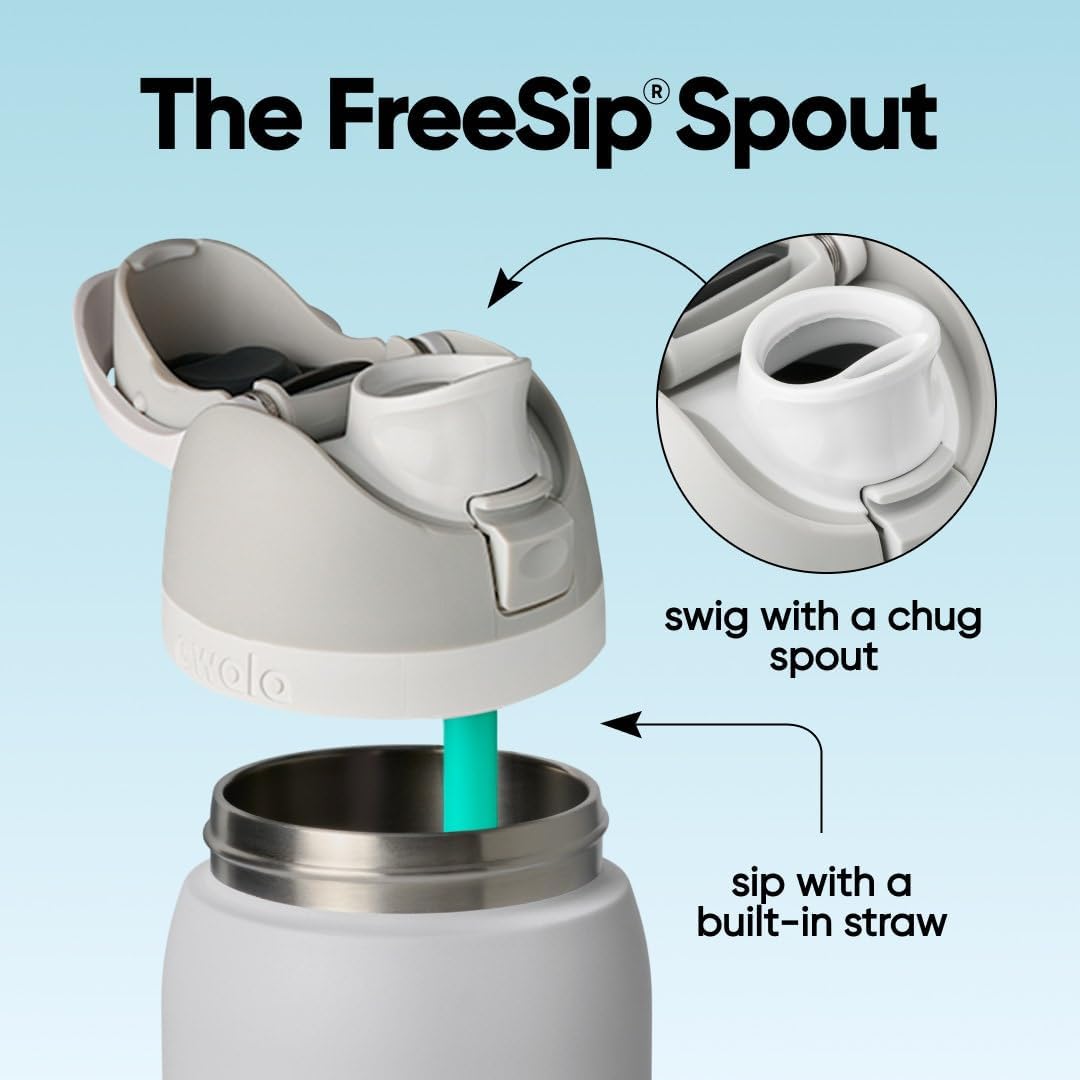 Owala FreeSip Isolierte Edelstahl Trinkflasche mit Strohhalm, 945 ml – BPA-frei, optimal für Sport,