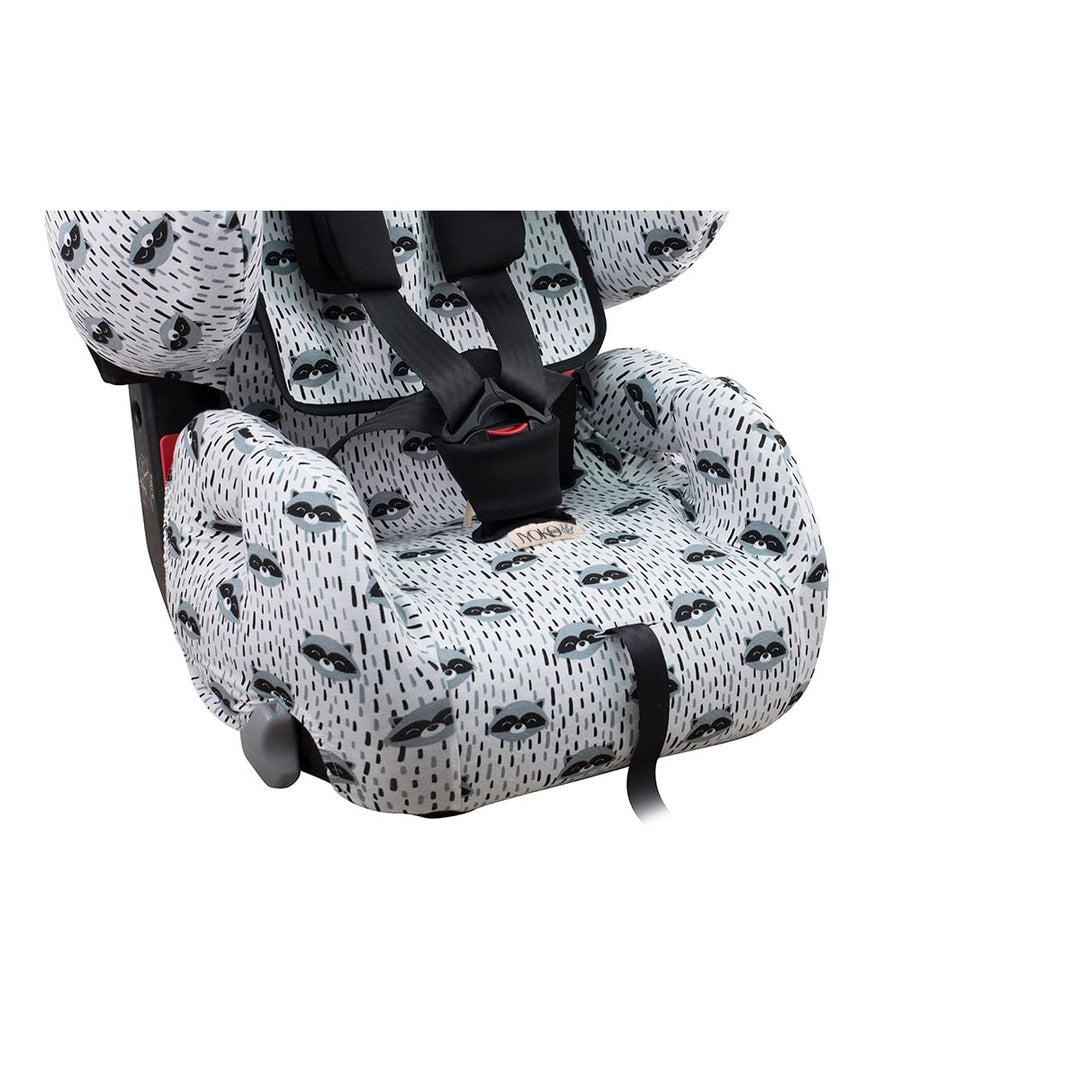 JYOKO KIDS Bezug für Autositz kompatibel mit Recaro Young Sport Hero, aus Baumwolle (Raccoon), Racco