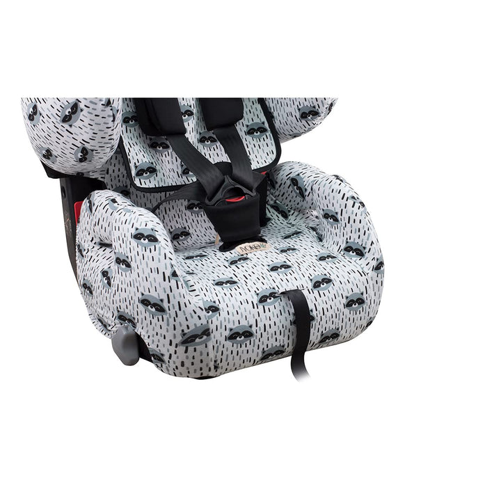 JYOKO KIDS Bezug für Autositz kompatibel mit Recaro Young Sport Hero, aus Baumwolle (Raccoon), Racco