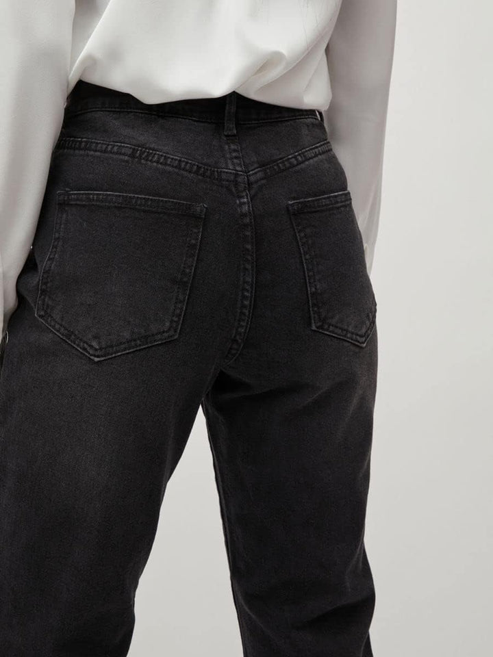 Vila Damen Vimommie Dl Hw Mom Blk-Noos Jeans 36W / 32L Black Denim, 36W / 32L Black Denim