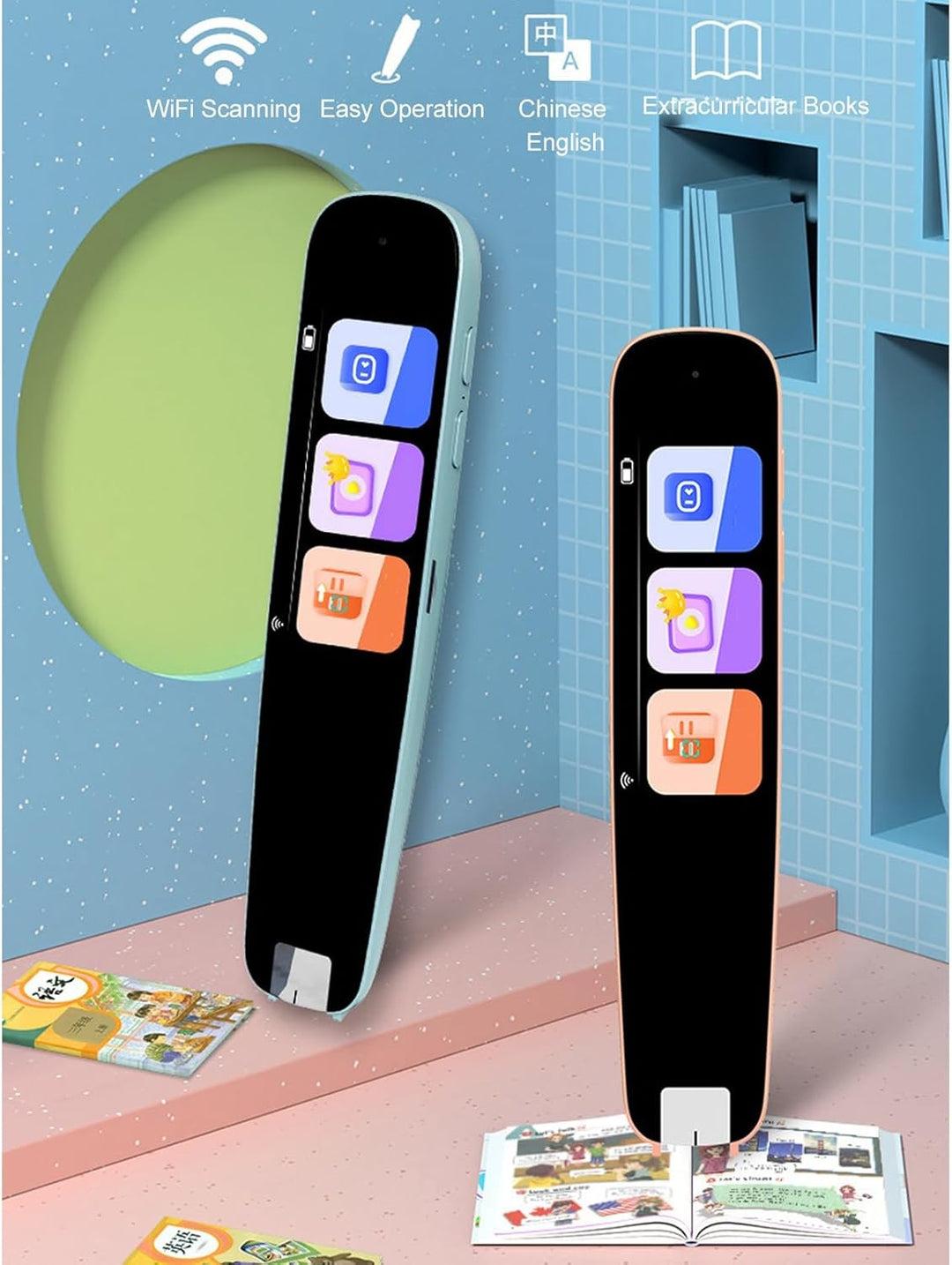 Smart-Scanner-Stift, Buch-Scannen, Lernen, Sprach-Scanner-Stift, Elektronischer Wörterbuch-Stift mit