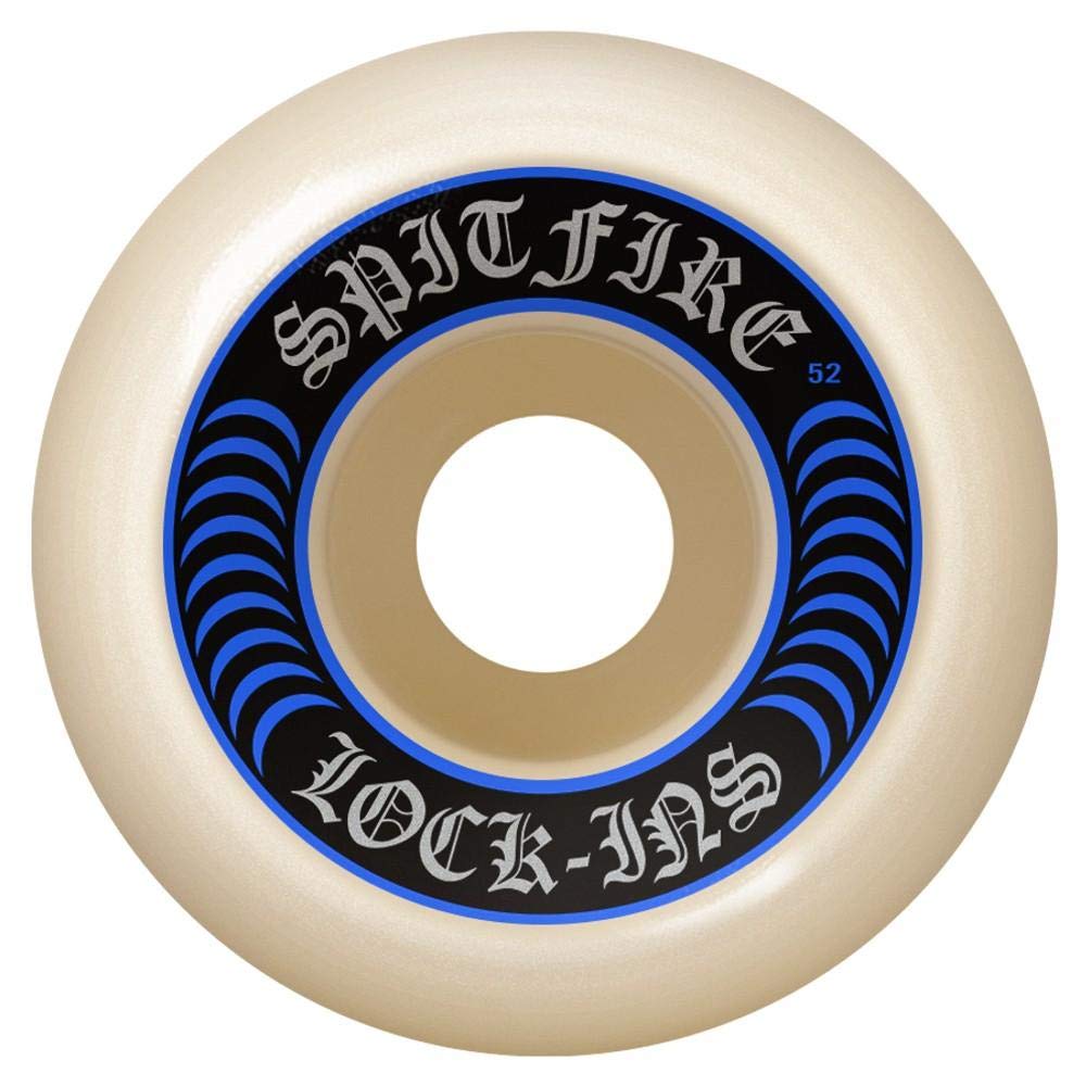 Spitfire Formula Four Lock-Ins 99a Wheels White/Blue 55mm Natural 55mm, Natural 55mm