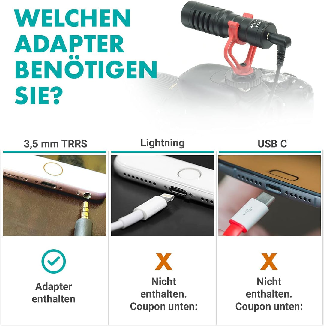 Movo VXR10 Universal Videomikrofon mit Vibrationsdämpfer Stossdämpfer Schockhalterung, Tragetasche,