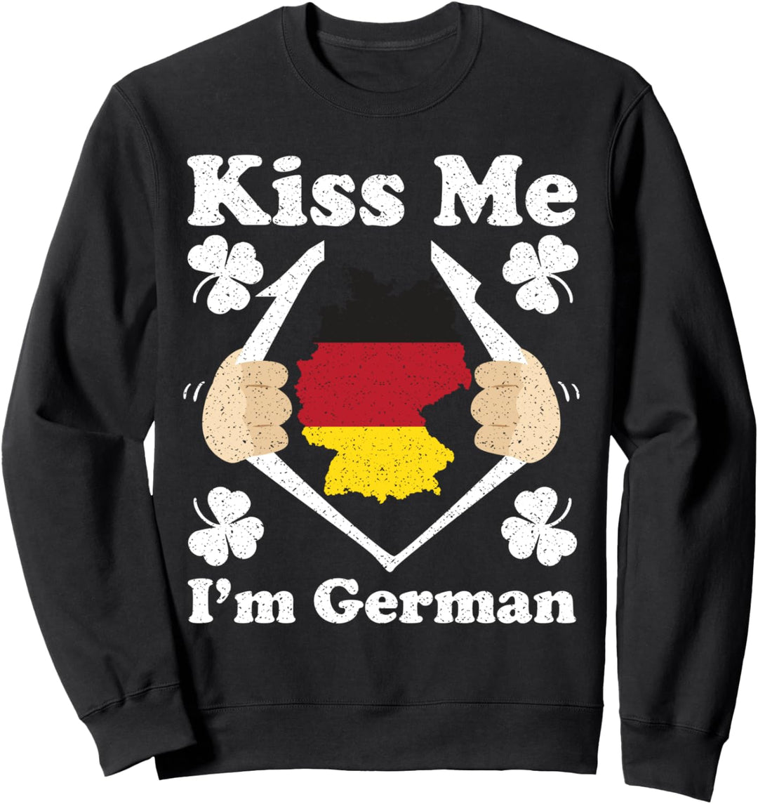 Kiss Me I'm German Funny St Patrick's Day Sweatshirt