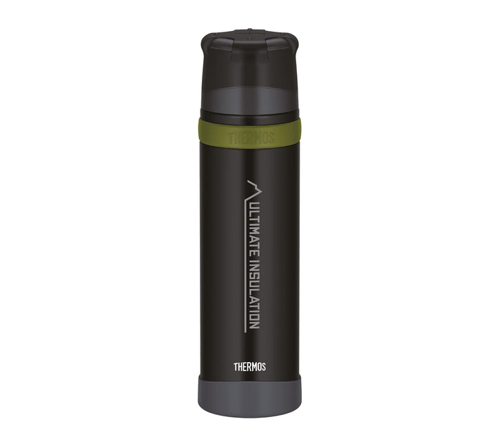 THERMOS MOUNTAIN BEVERAGE BOTTLE 0,9l, black, Thermosflasche Edelstahl mit Trinkbecher, 24 h heiss /