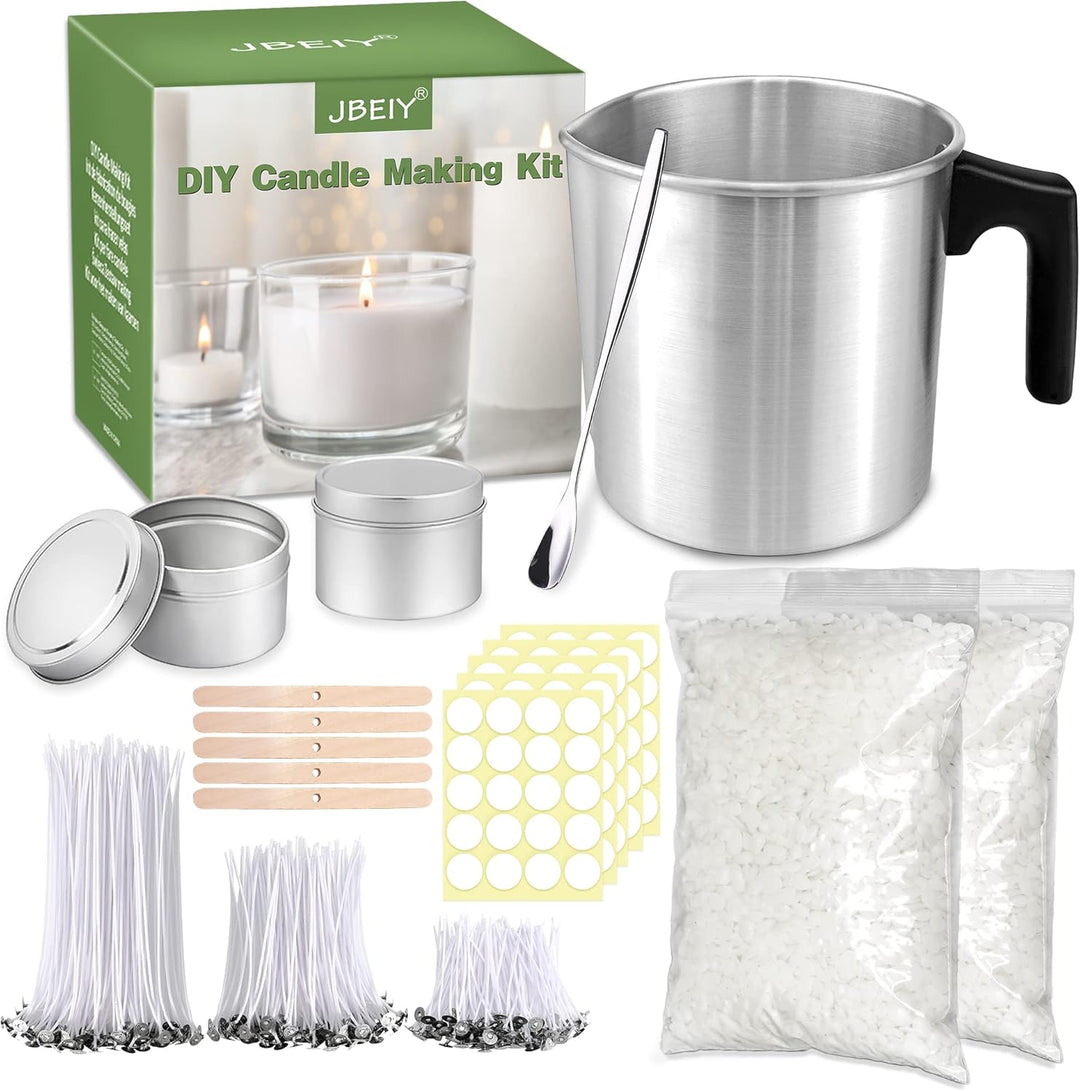 JBEIY Kerzen Giessen DIY Set, Kerzenherstellung Set Anfänger, Kerzen Selber Machen mit Sojawachs Doc
