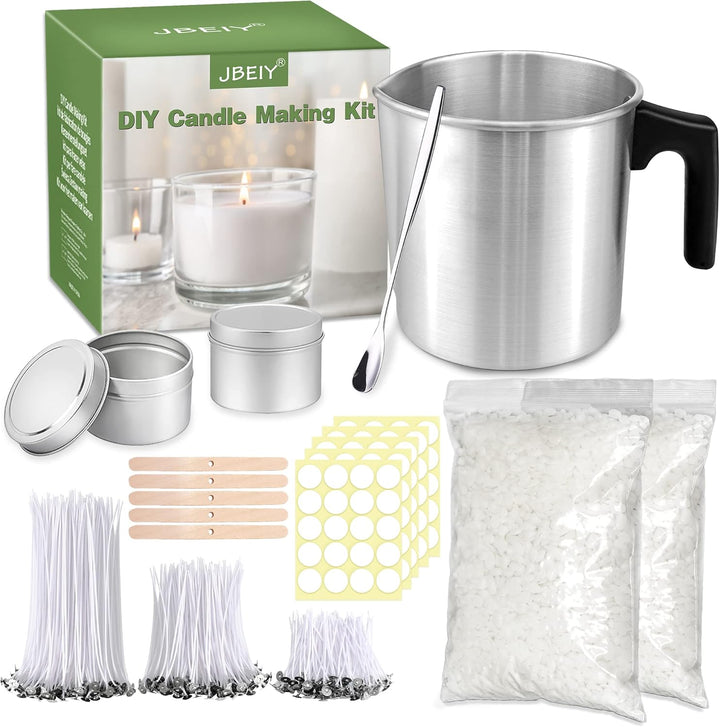 JBEIY Kerzen Giessen DIY Set, Kerzenherstellung Set Anfänger, Kerzen Selber Machen mit Sojawachs Doc