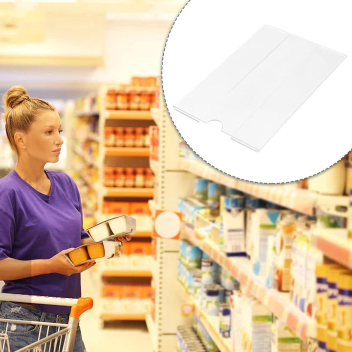 UKCOCO Transparenter Preisschild-Halter, 30 Stück Drahtregal-Etiketten, Acryl, Preisschild-Halter, W