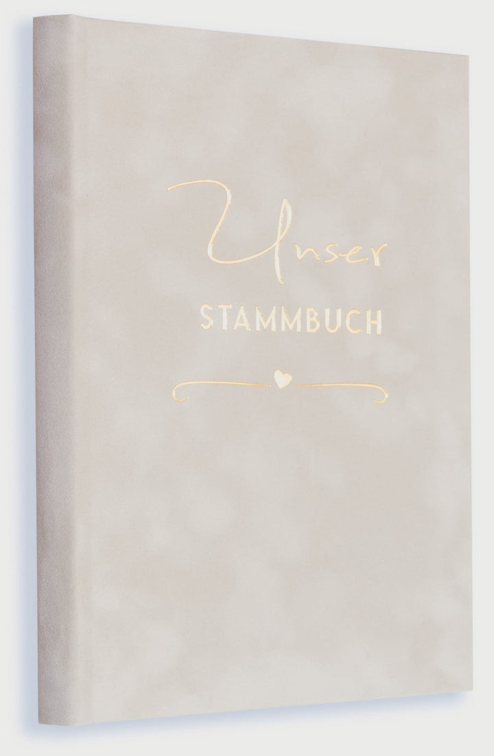 A5+ Stammbuch Grau Hochzeit Rina FÜR ALLE Formate (Klassik, A5, A4) Stammbuch der Familie incl. 3 Kl