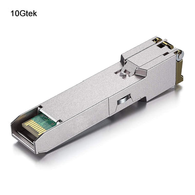 10Gtek 10/100/1000Base-T SFP RJ45 Modul, Auto-Negotiation Kupfer Mini-Gbic Transceiver Kompatibel fü