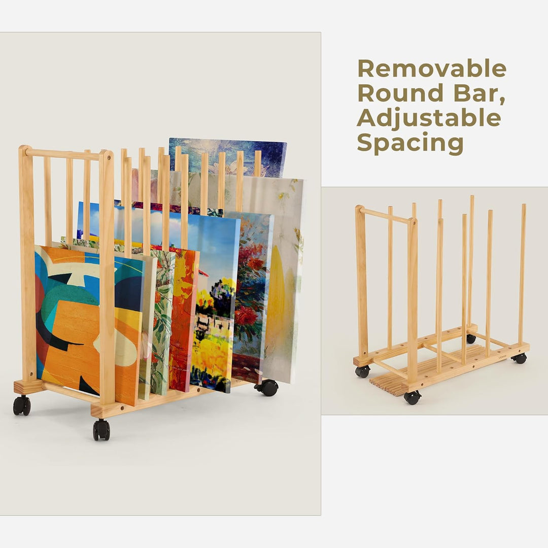 VISWIN Art Storage Rack, Art Canvas Storage, Canvas Boards Rack Art Storage mit Handle & Caster Whee