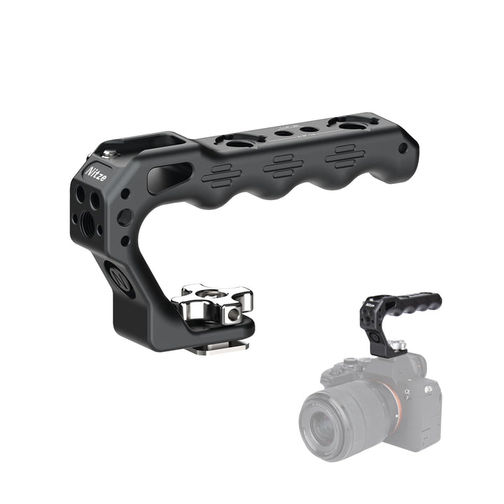 Nitze Cold Shoe TOP Handle, Mini Handle Grip mit Cold Shoe, Kamera Griff für Camera Cage, Universal