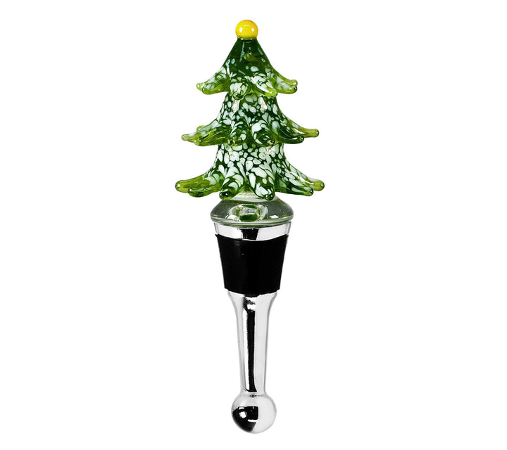 EDZARD Flaschenverschluss Tannenbaum, Höhe 13 cm, für Champagner, Wein und Sekt, Muranoglas-Art, Han