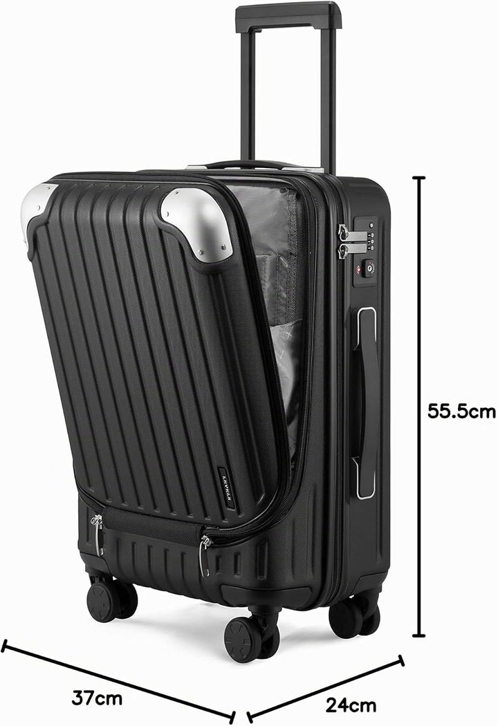 LEVEL8 Koffer Trolleys Hartschalen Leicht ABS+ PC Handgepäck Hartschalen-Koffer Trolley Rollkoffer R