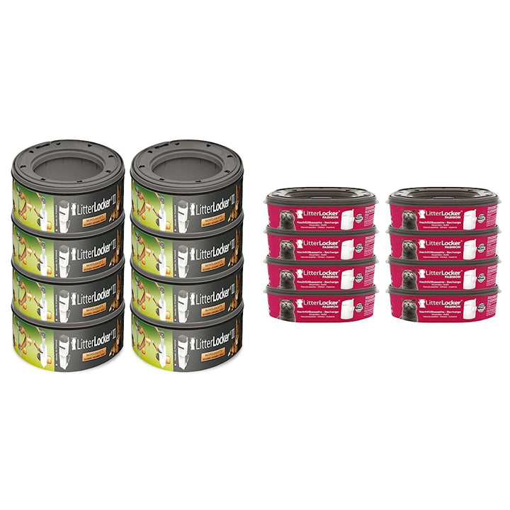 Angelcare Litter Locker 2 8er-Pack Nachfüllkassetten & LitterLocker Fashion 8er- Pack Nachfüllkasset