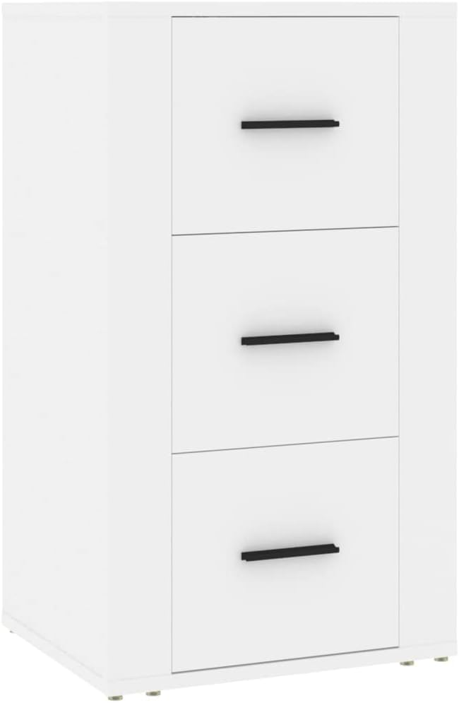 FIRBNUS Bücherschranks 40x33x70 cm Seitenschrank mit 3 Schubladen Beistellschrank Schubladenschrank