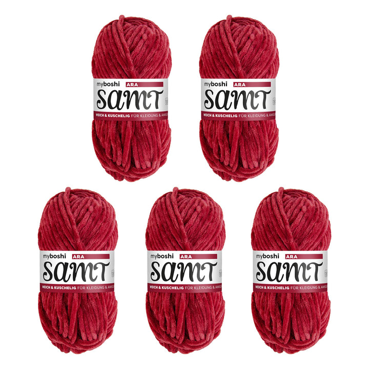 myboshi Samt Wolle zum Häkeln und Stricken, weiche Chenille Wolle im XXL-Knäuel, perfekt für Amiguru