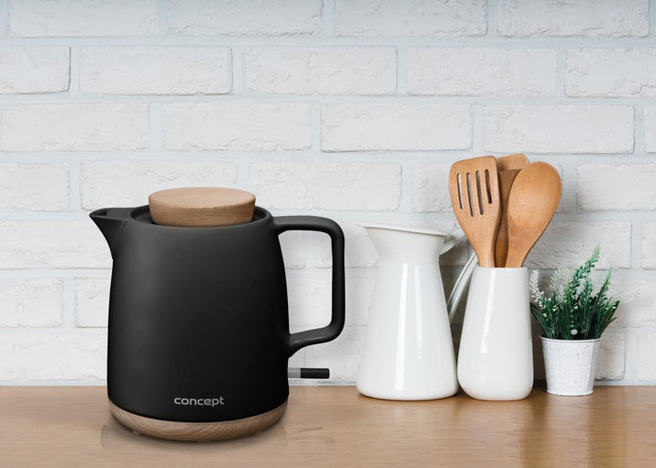 Concept RK0086 Keramik-Wasserkocher Elegant 1 l schwarz