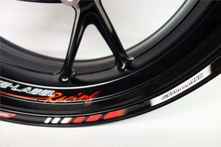 BIKE-label Felgenrand Aufkleber Racing Red 1000 GP Style Rot 710002