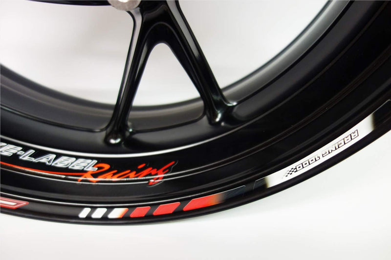 BIKE-label Felgenrand Aufkleber Racing Red 1000 GP Style Rot 710002