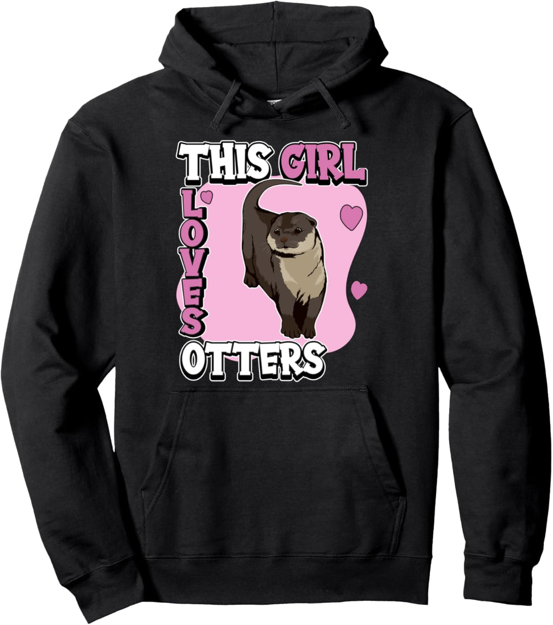 Mädchen This Girl Loves Otters Otter Pullover Hoodie