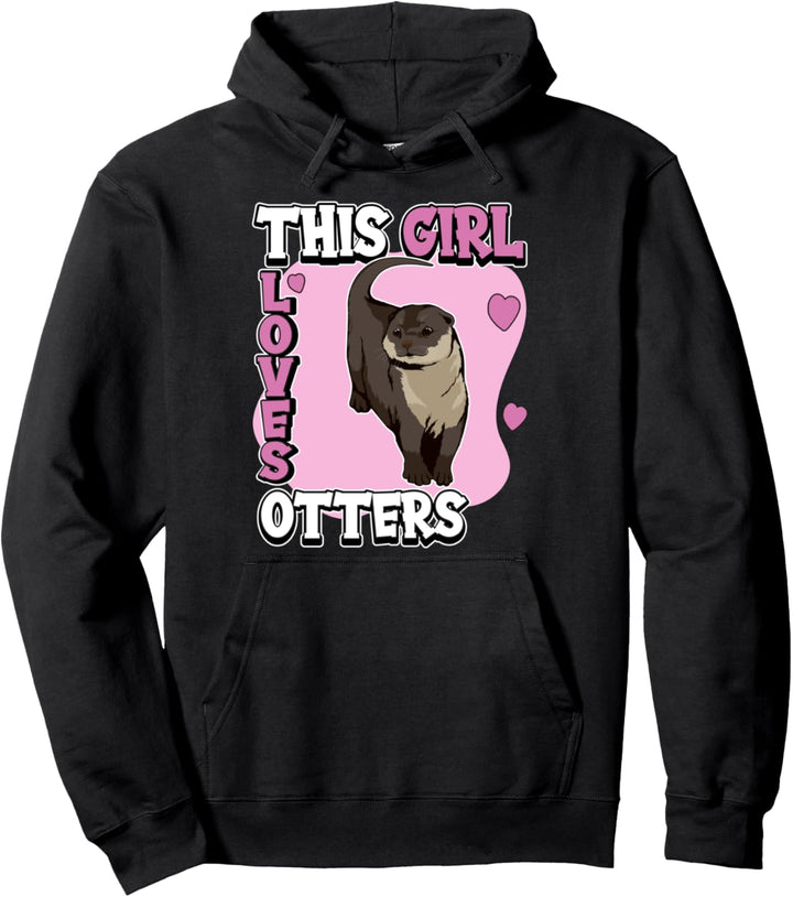 Mädchen This Girl Loves Otters Otter Pullover Hoodie