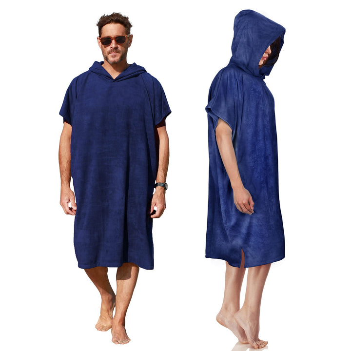 Kato Tirrinia Mikrofaser Frottee Surf Poncho Handtuch Badeponcho Bademäntel Sauna Damen Herren, Gros