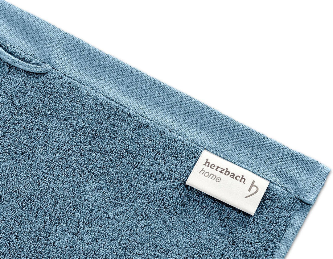 herzbach home Premium Handtücher 50 x 100 cm 4er-Set (Graublau) – Hochwertige, weiche & saugstarke H
