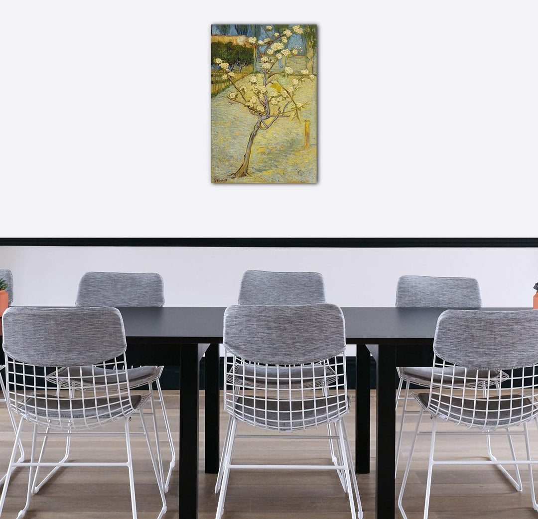 Printed Paintings Leinwandbild (40x60cm) Vincent Van Gogh: Blühender Kleiner Birnenbaum, Leinwand au