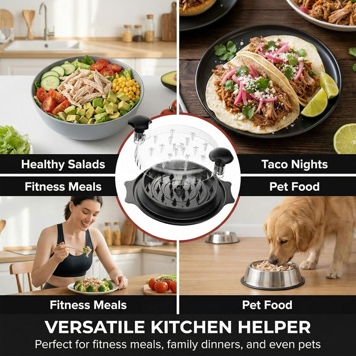 hackfleisch zerkleinerer, Chicken Shredder mit tablett, Fleisch zerkleinerer, manuell, Anti-rutsch,
