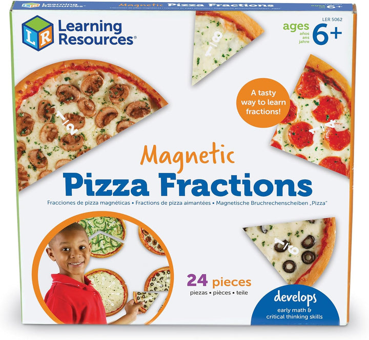Learning Resources Magnetische Bruchteil-Pizzastücke „Pizza Fractions“, Ab 6 Jahren, Lernspiel Brüch