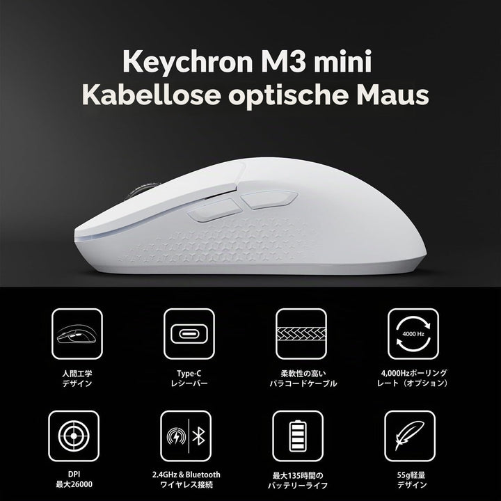 Keychron M3 Mini Wireless wh (weiss)