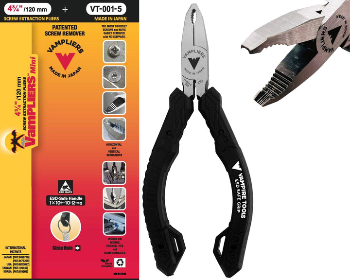 VamPLIERS Mini-Schraubenauszieherzange 5 Mini-Zange, 5 Mini-Zange