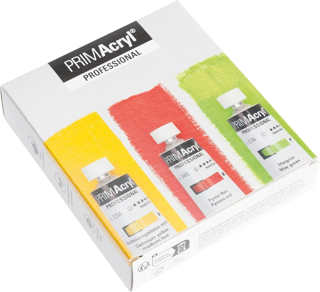 Schmincke - PRIMAcryl Professional® feinste Premium Acrylfarben, Sonderset neue Töne, 3 x 35 ml, 737