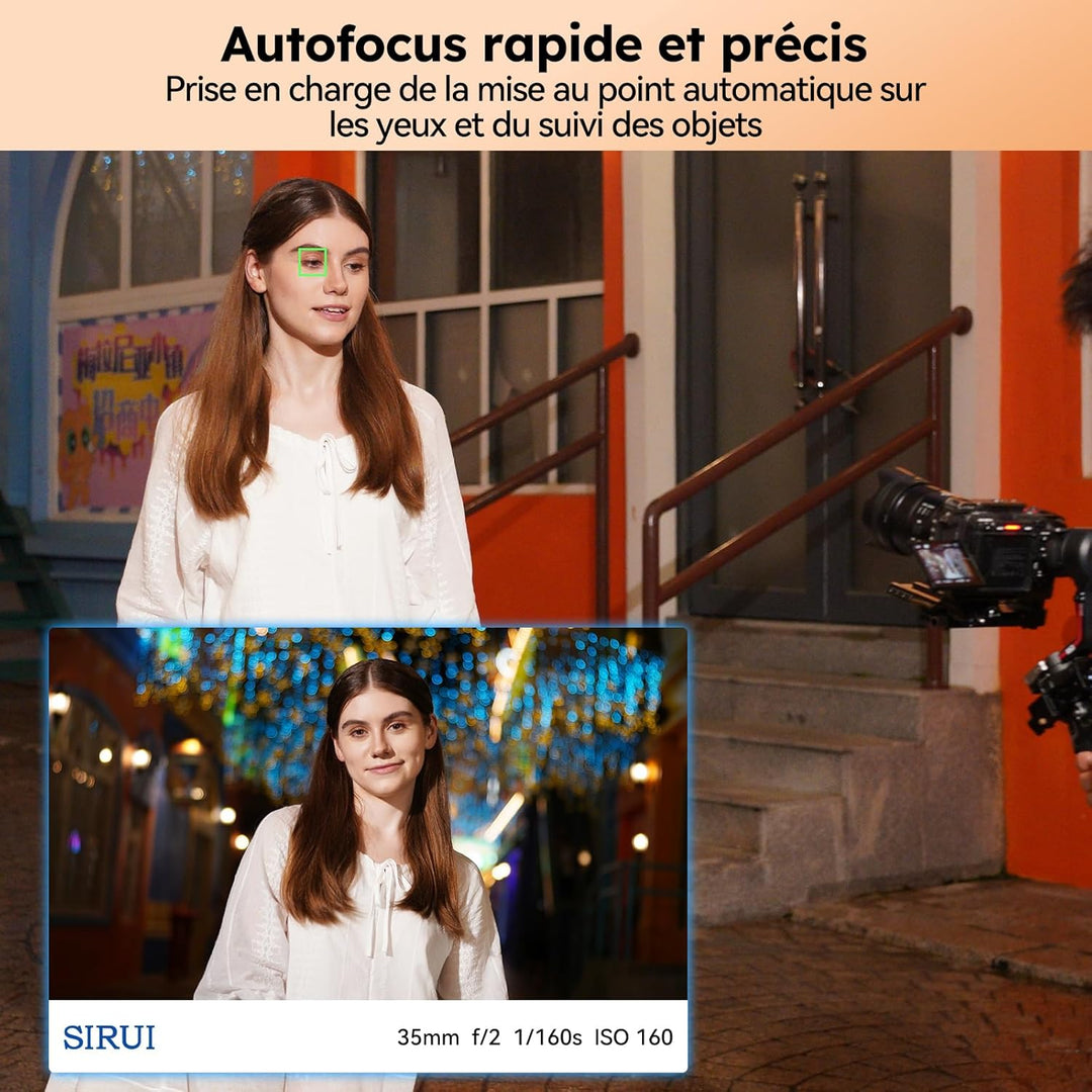 SIRUI Aurora 35mm F1.4 Full Frame Auto Focus Lens, Wide Angle Prime Lens for E Mount Cameras FX3, FX