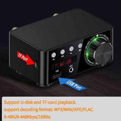 Adeept Mini Bluetooth 5.0 Verstärker Hi-Fi Stereo Klasse D TPA3116 Digitaler Verstärker 50W x 2 Home