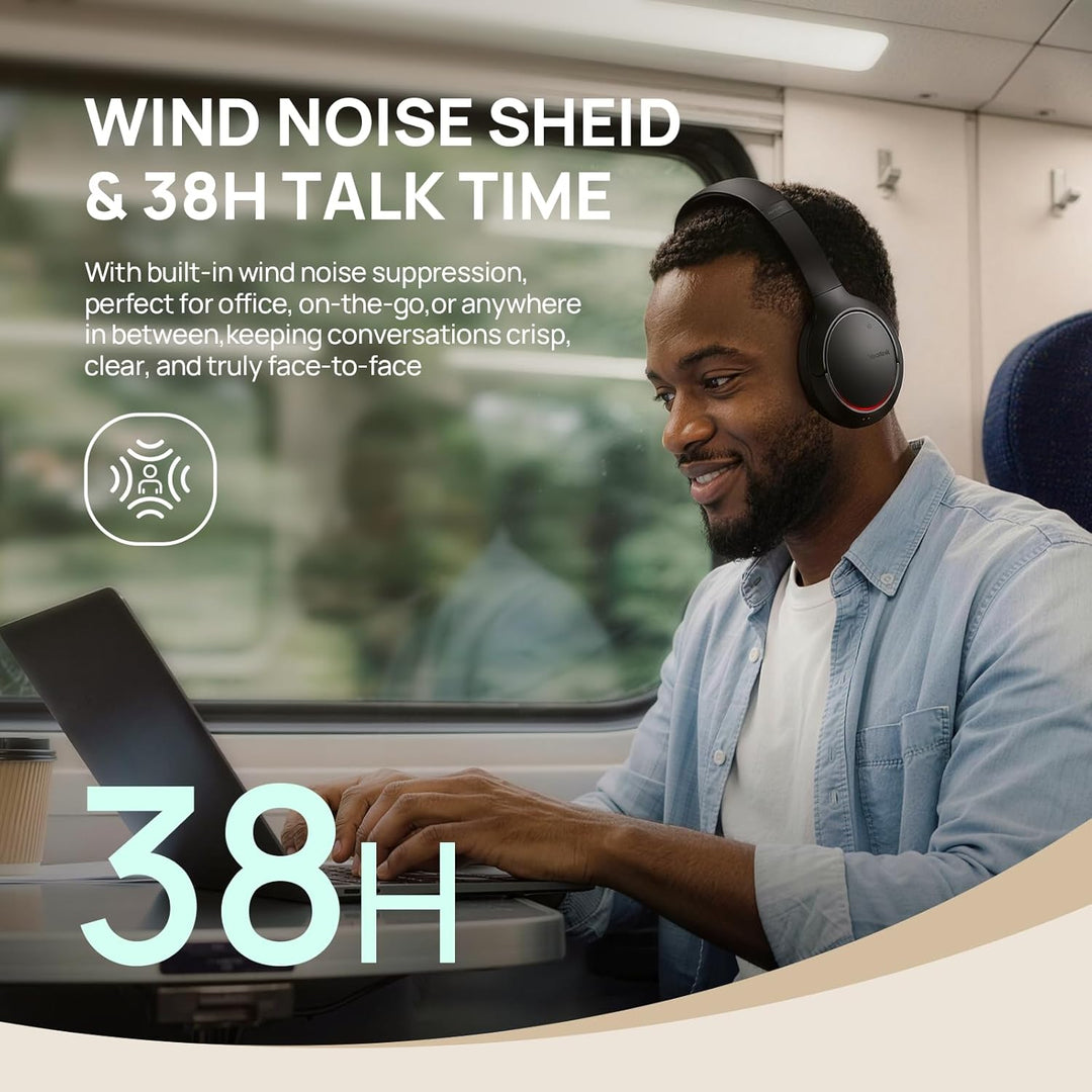 Yealink BH78 Bluetooth Headset mit Lärmschutz Mikrofon, Kopfhörer Over Ear für Homeoffice, Zoom/Team