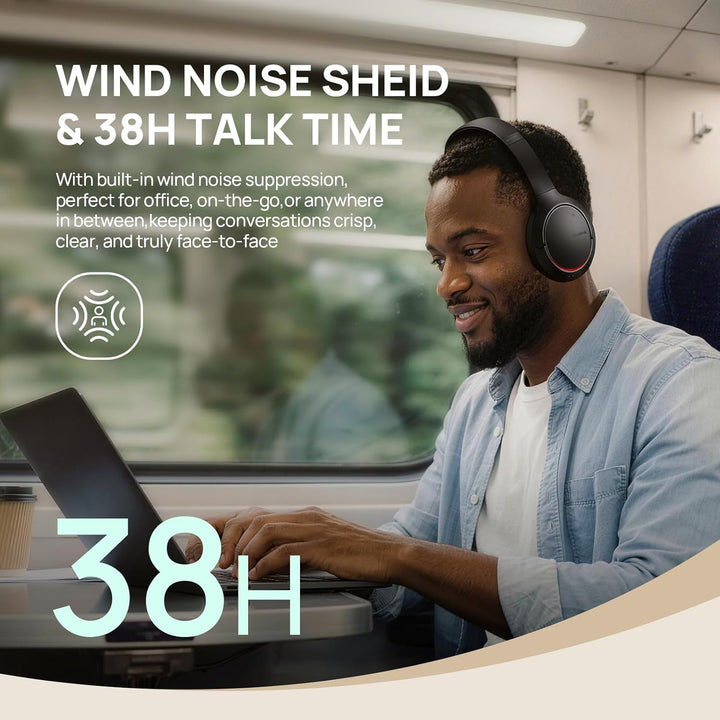 Yealink BH78 Bluetooth Headset mit Lärmschutz Mikrofon, Kopfhörer Over Ear für Homeoffice, Zoom/Team