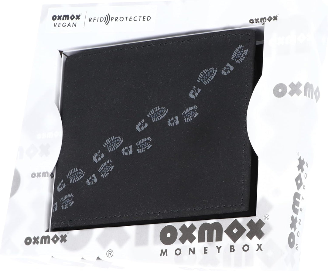 Oxmox Geldbörse Herren/Portemonnaie Damen | Wallet mit RFID Schutz | New Cryptan (Vegan) | 5 Kreditk