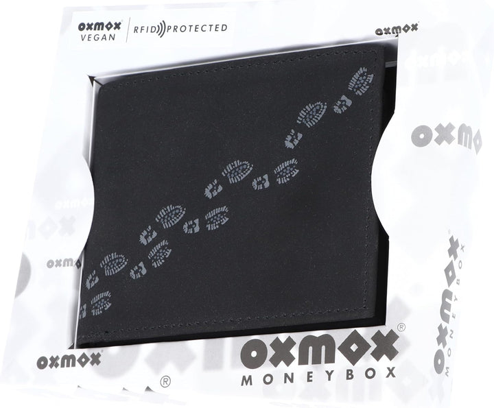 Oxmox Geldbörse Herren/Portemonnaie Damen | Wallet mit RFID Schutz | New Cryptan (Vegan) | 5 Kreditk