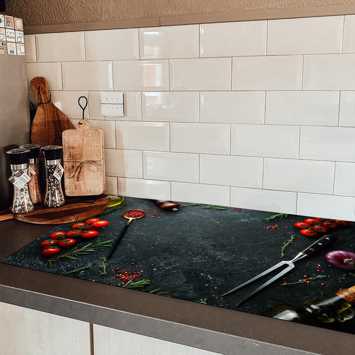 Herdabdeckplatte 90x52 cm Einteilig Herdabdeckung Abdeckplatte für Ceranfeld Abdeckung Induktionskoc