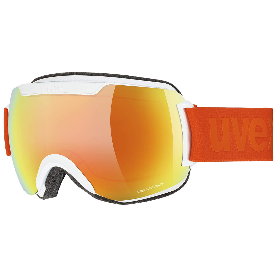 Uvex Unisex Downhill 2000 Cv Skibrille (1er Pack) Einheitsgrösse white mat/orange-green, Einheitsgrö