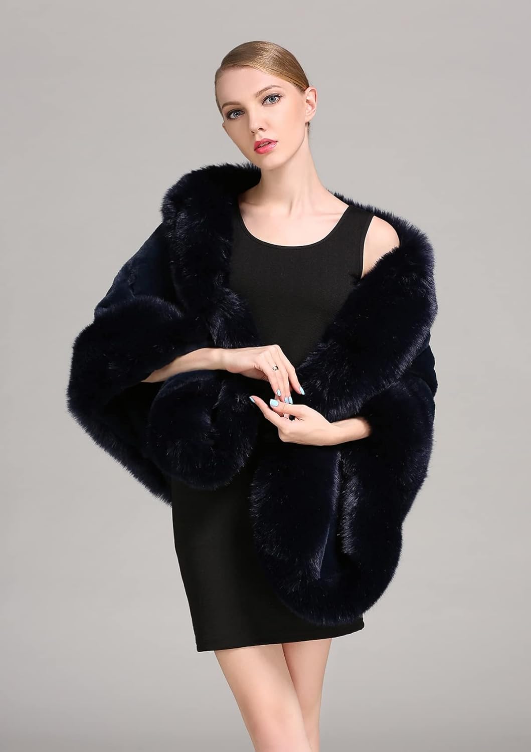 BEAUTELICATE Kunstpelz Schal Stola Bolero Damen Für Frauen Hochzeit Abend Braut Brautschal Brautstol