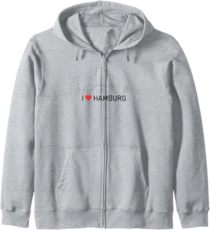 Hamburg T-Shirt | I Love Hamburg Kapuzenjacke