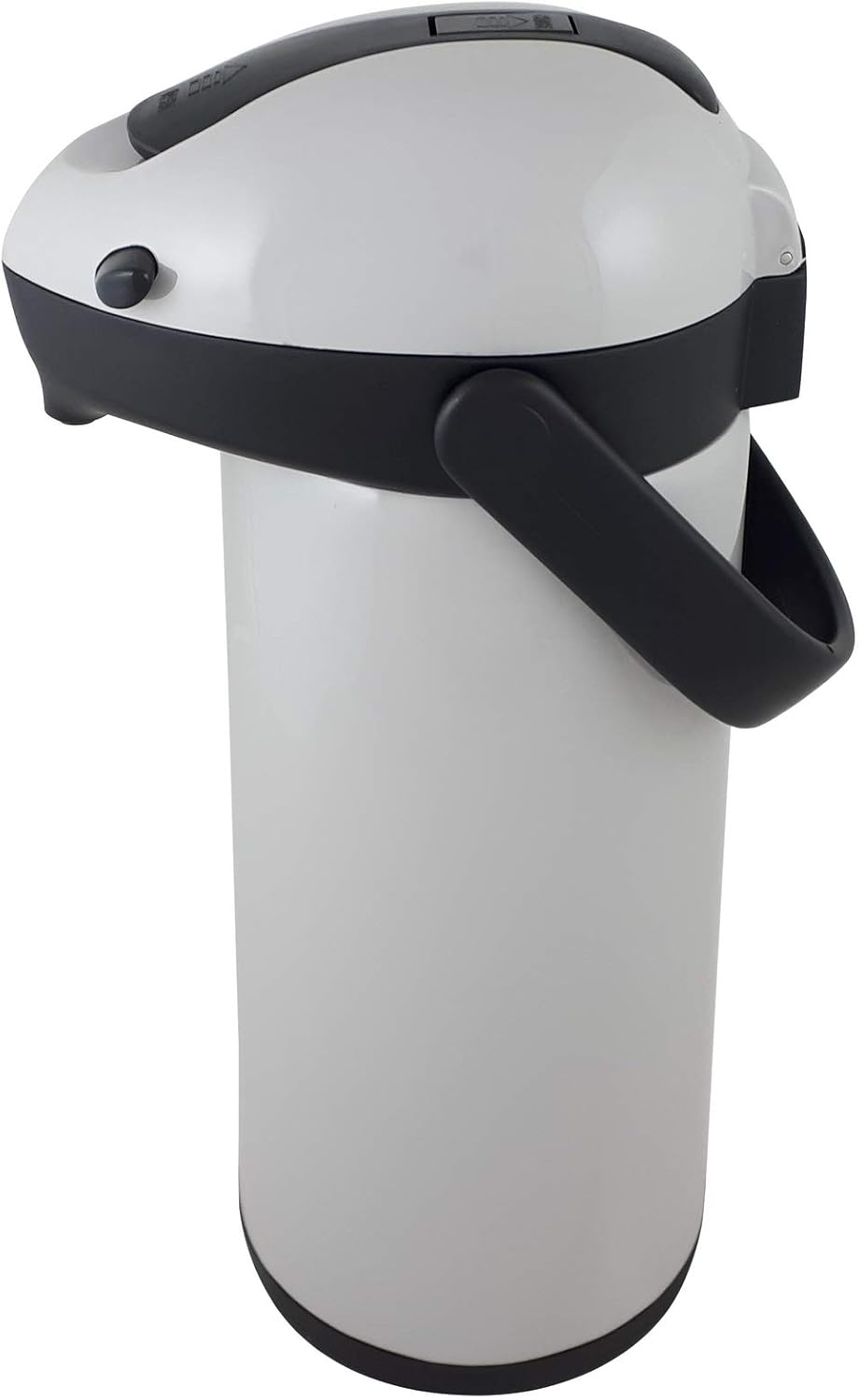 Helios Pump-Isolierkanne Airpot, 1,9 Liter, Kunststoff, grau/schwarz, Einhandbedienung 1,9 Liter Gra