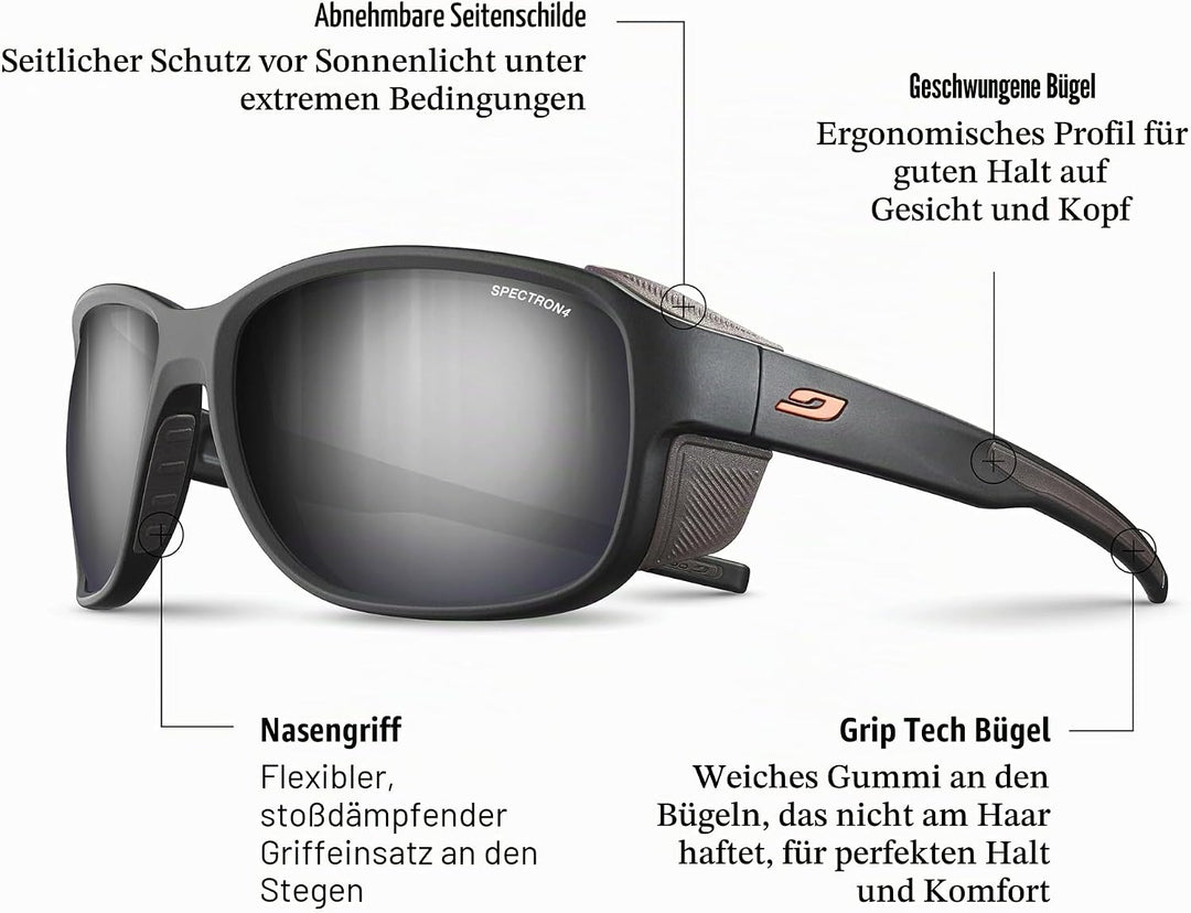 Julbo Herren Sonnenbrille, Schwarz / Orange