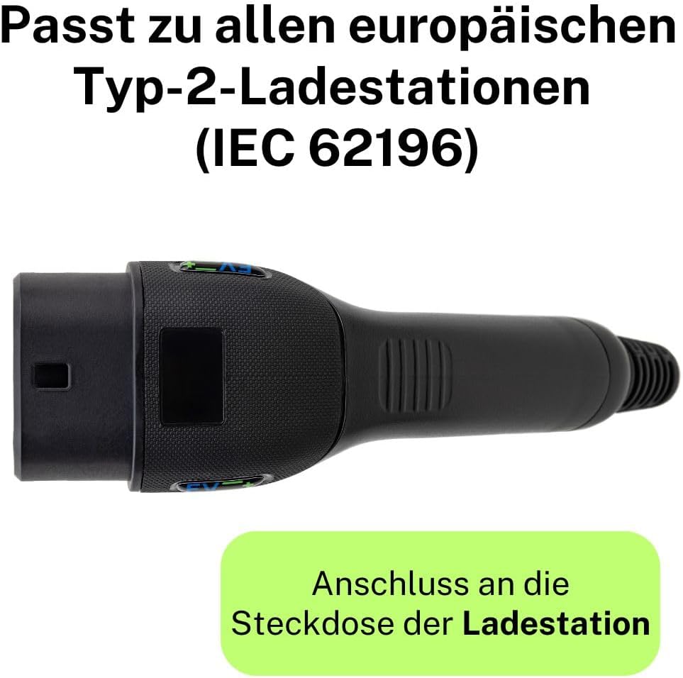 EV + Ersatzstecker für Elektrofahrzeugladekabel – Typ 2 IEC 62196 – PHEV Ladestecker – 3-Phase 32A (