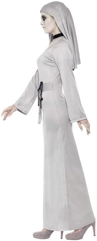 KULTFAKTOR GmbH Zombie-Nonne Halloween Damenkostüm grau S, S