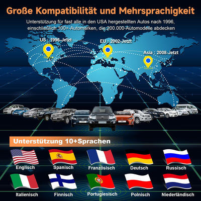 AUTOPHIX OM126P OBD2 Diagnosegerät Universal KFZ-Fehlercode-Lesegerät kfz diagnosegerät für alle Fah